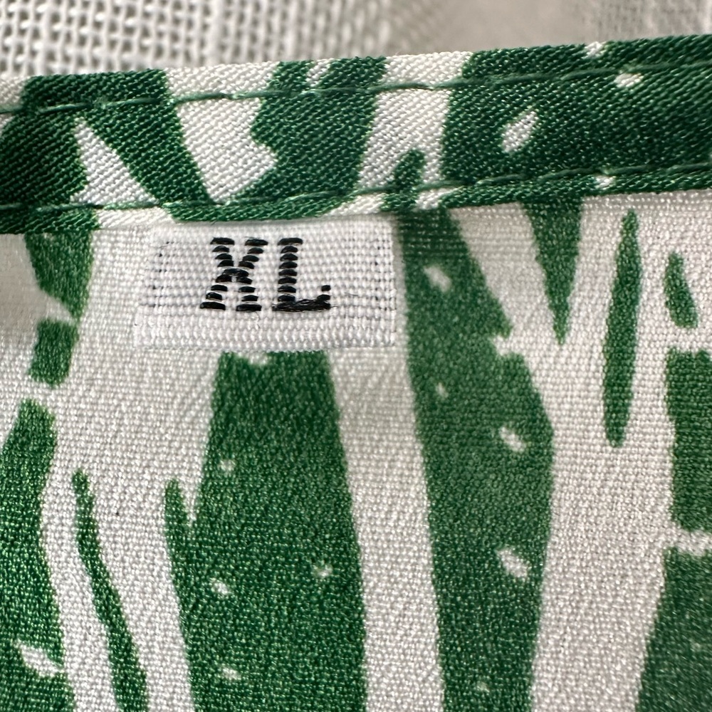 Green Palm-Print Wrap Dress - Women - Picture 5 of 11